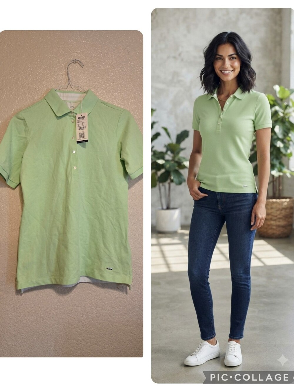 BRAX Light Green Polo Shirt